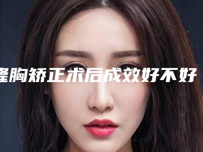 隆胸矫正术后成效好不好呢(隆胸矫正术后成效好不好呢)