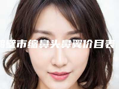 鹤壁市缩鼻头鼻翼价目表2025更新换代咯(缩鼻头鼻翼均价为：35909元)